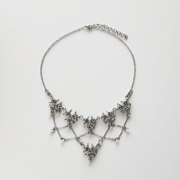 Vintage antique fairy princess chandelier necklace with a small silver chain - Picture 7 of 11